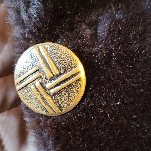 Glenbrooke 1970s Black Double Breasted Faux Fur Coat Medium - Picture 6 of 11